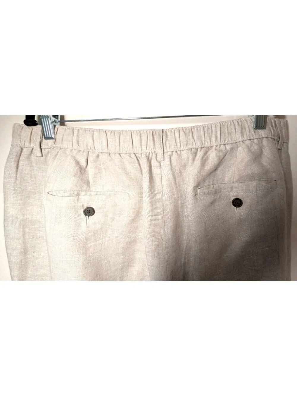 NEW J. Crew Harbor Pant in Natural Linen, Women Size XL